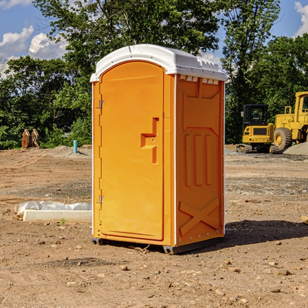 how often are the porta potties cleaned and serviced during a rental period in Adelanto